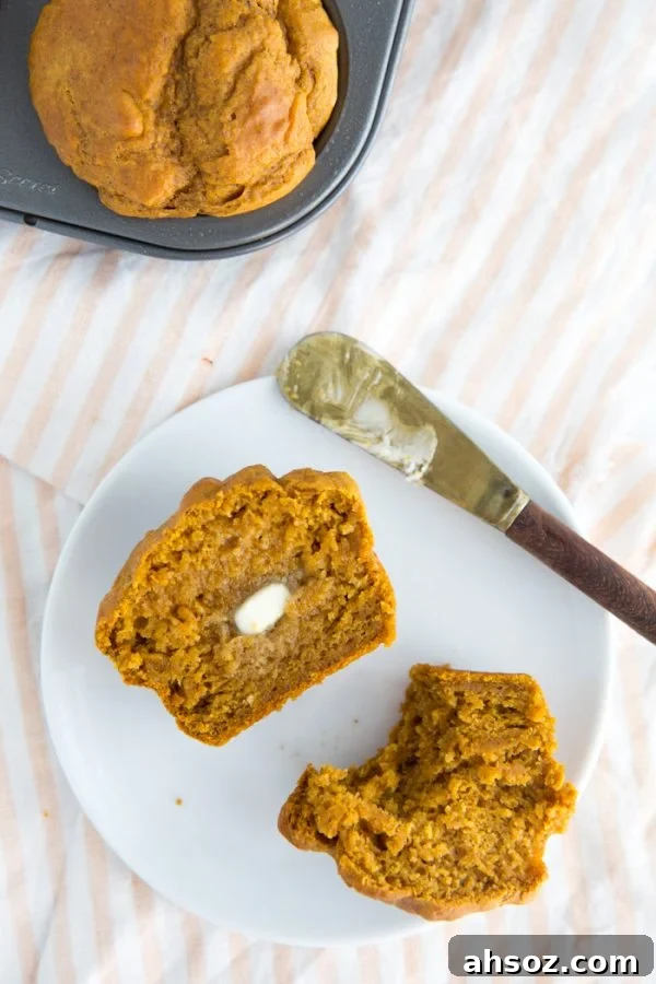 Vegan pumpkin muffins served as a cozy fall breakfast or snack